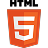 HTML5 logo - web technology used by AKOI