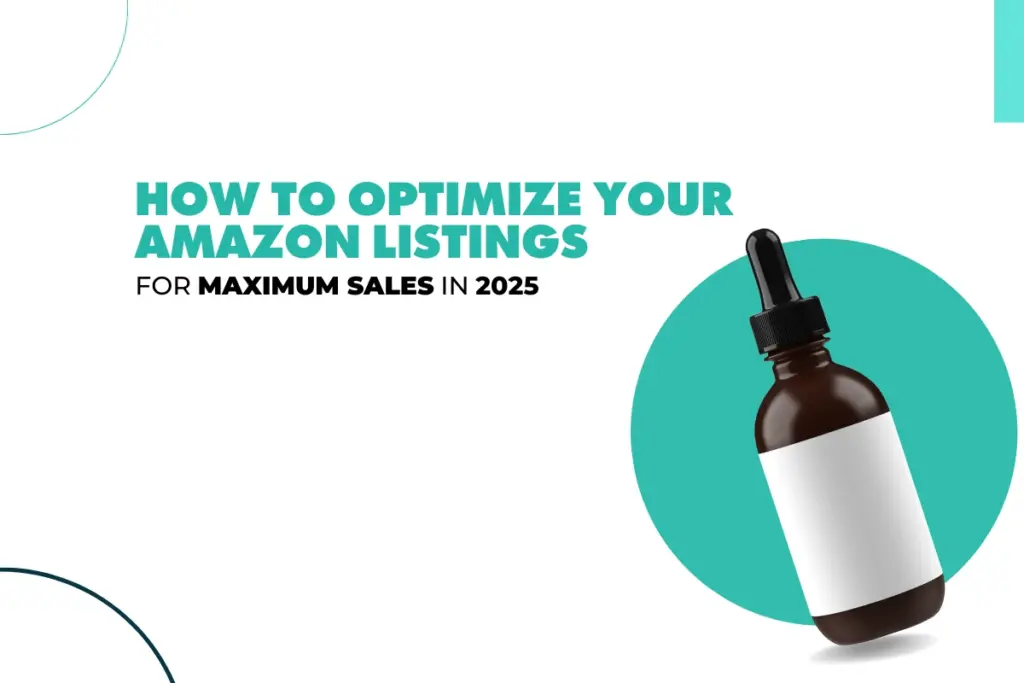 Banner illustrating how optimized Amazon listings drive maximum sales and boost e-commerce success in 2025