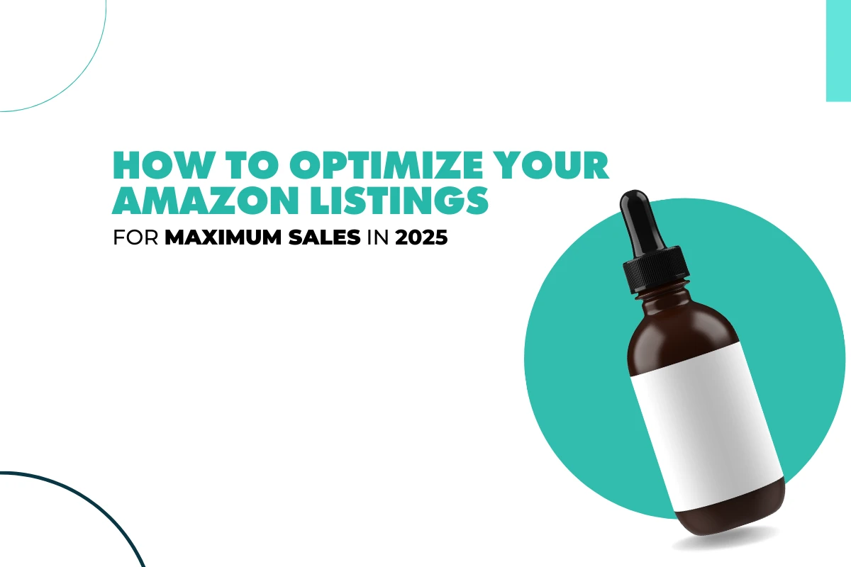 Banner illustrating how optimized Amazon listings drive maximum sales and boost e-commerce success in 2025