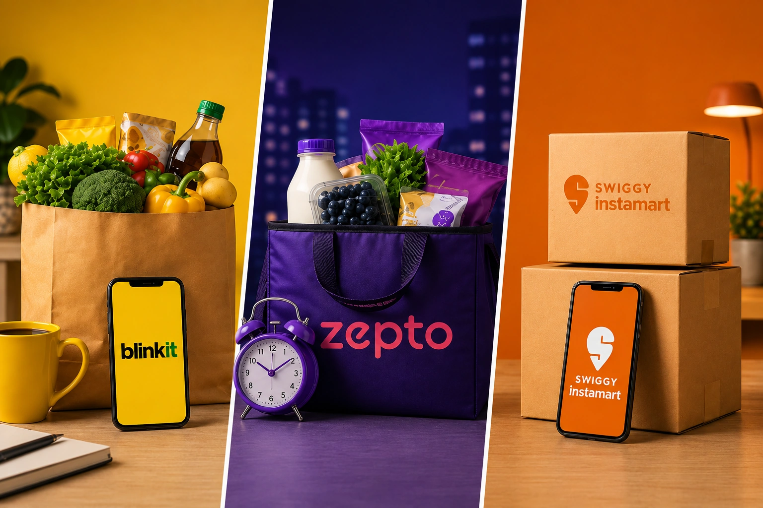 Blinkit vs Zepto vs Swiggy Instamart quick commerce comparison