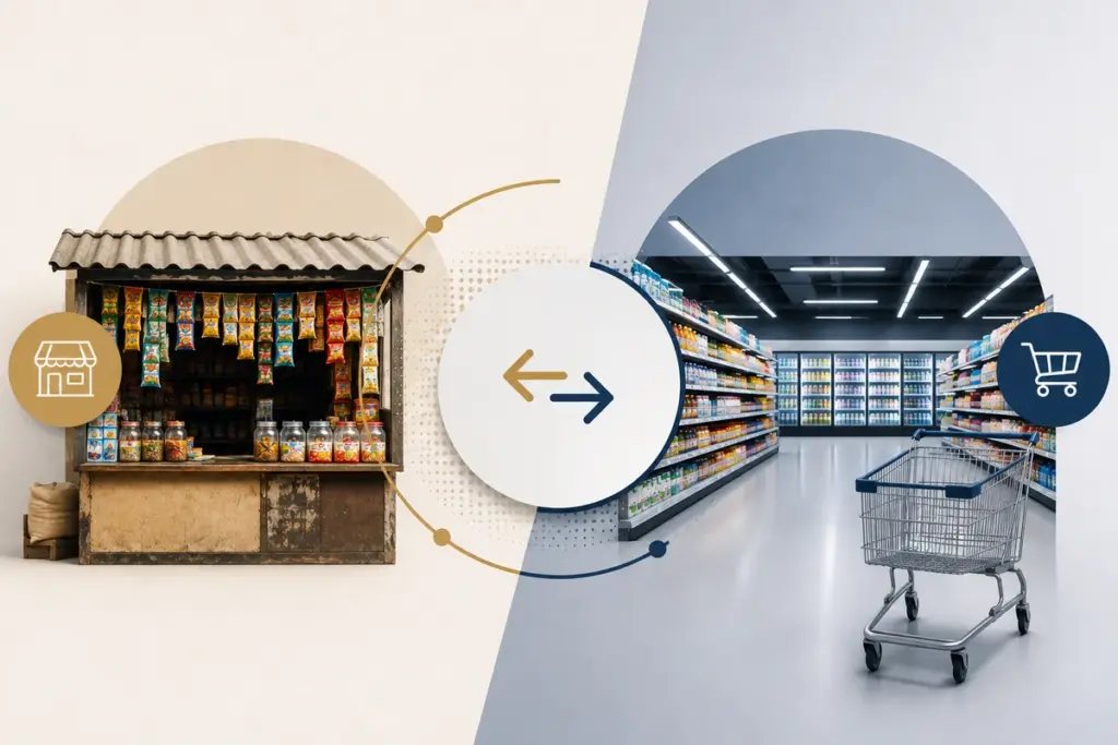General trade vs modern trade retail distribution comparison