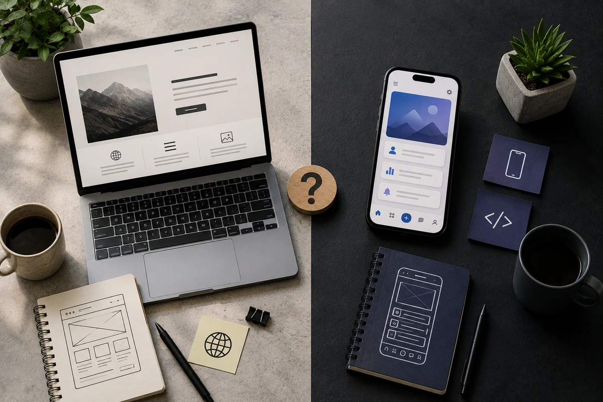 Website development vs app development comparison