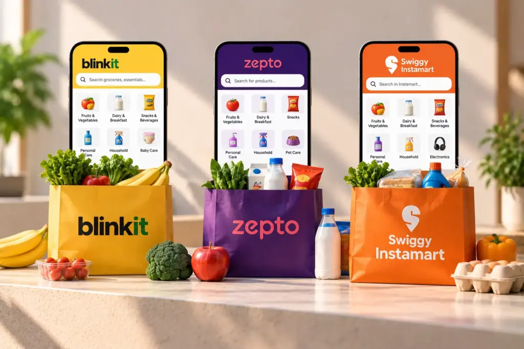 Blinkit vs Zepto vs Swiggy Instamart comparison for new brands