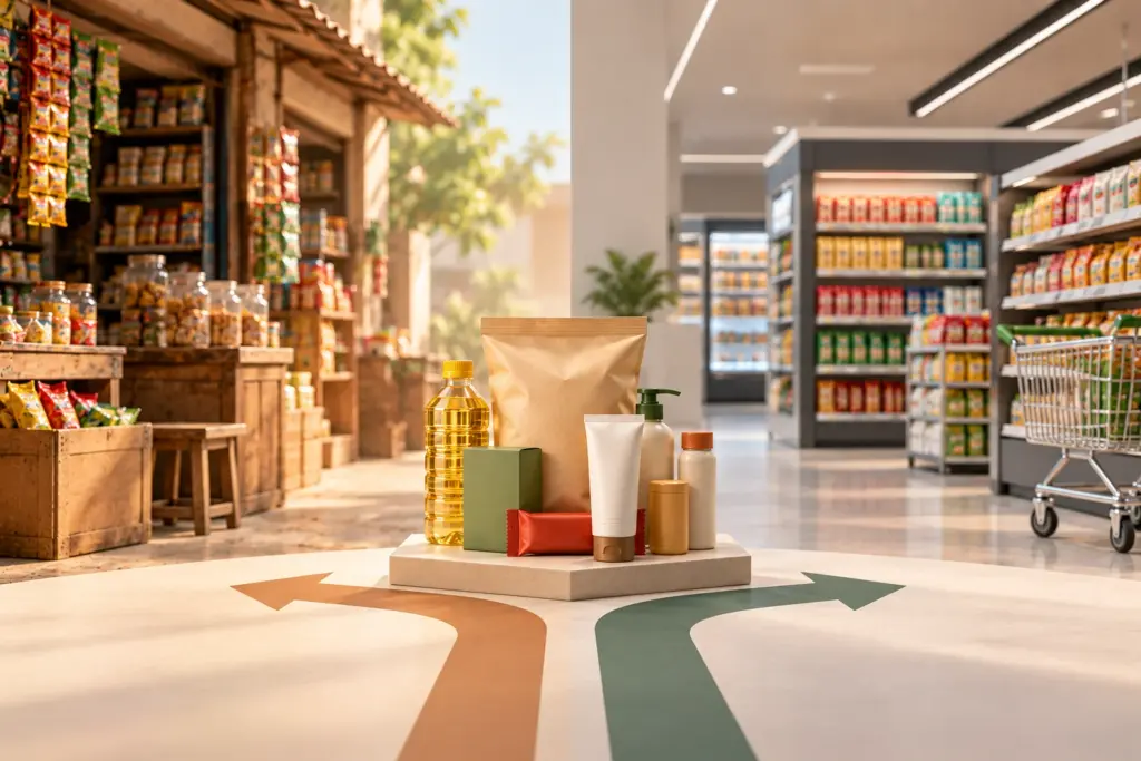 General trade vs modern trade for FMCG brands in India