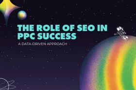 Banner illustrating the synergy of SEO and PPC strategies driving higher conversions and business growth in digital marketing